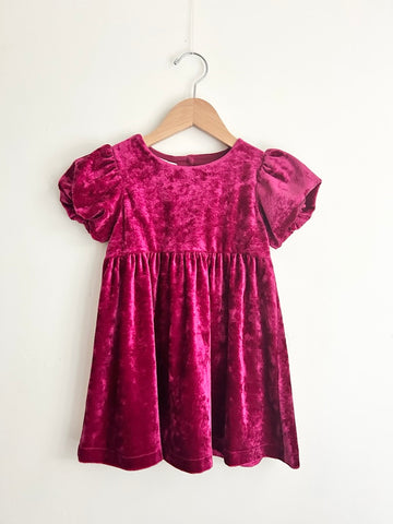 Zara Velour Pink Dress • 2-3 years