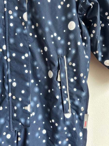 NEW Reima Blue and White with Faux Fur on Hood Snowsuit • 4 years (104cm)