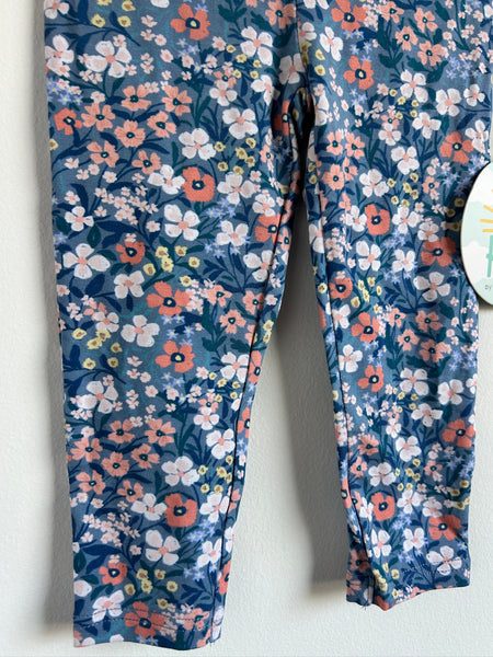 NEW Little Sleepies Blue Floral Leggings • 18-24 months