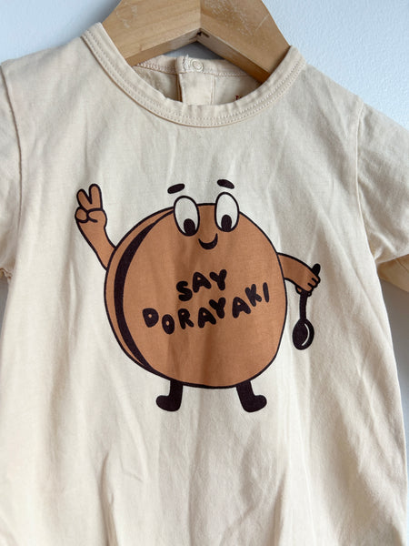 Tiny Cottons Say Dorayaki Long Sleeve Onesie • 12-18 months