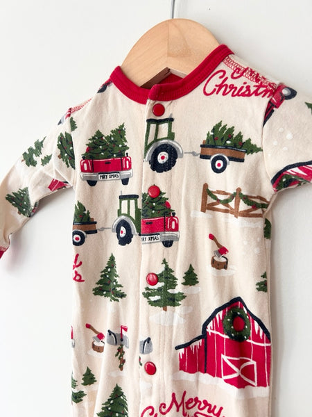 Little Blue House Holiday Truck Romper • 3-6 months *