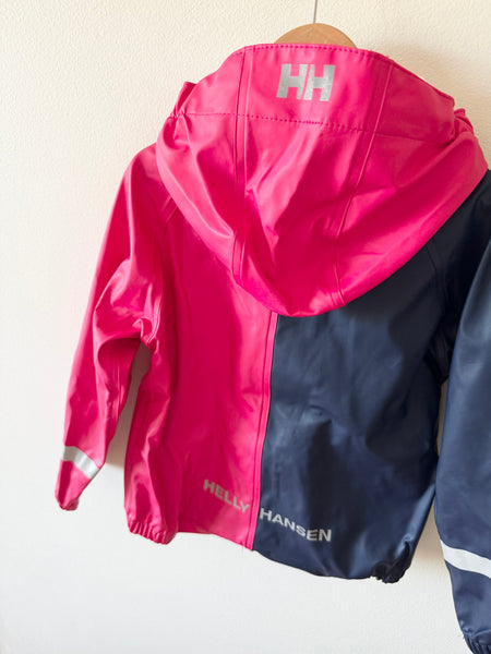 Helly Hansen Pink and Blue Rainjacket • 4 years