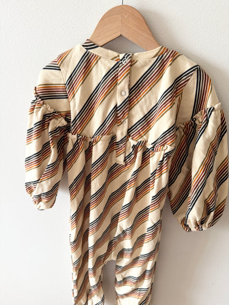 Kate Quinn Striped Balloon Sleeve Romper • 2 years
