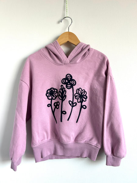 George Purple Hoodie with Flowers • 7-8 years (medium)