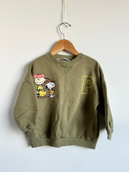 Zara x Peanuts Snoopy Baseball Sweatshirt • 3-4 years