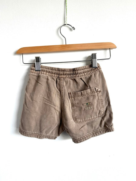 Zara Brown Cotton Canvas Shorts • 4-5 years
