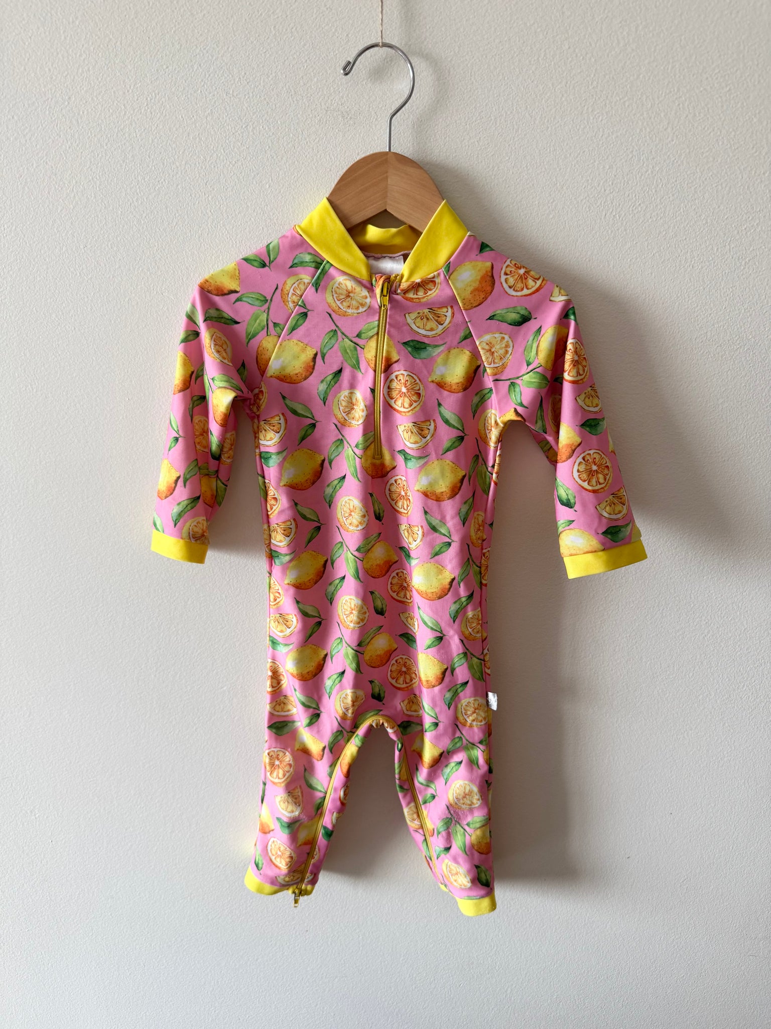 PLAY Honeysuckle Lemons Rashguard Swim Suit • 12-18 months