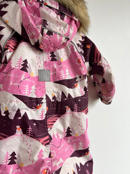 Reima Toddler Waterproof Snowsuit with Furry Hood • 1-2 years (86cm)