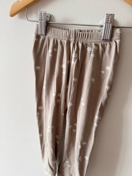 Little and Lively Cream Mushroom Leggings • 12-18 months