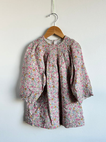 Zara Lightweight Cotton Floral Dress • 3-4 years