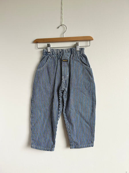 Vintage OshKosh Barrel Leg Striped Elastic Waist Pants • 3-4 years