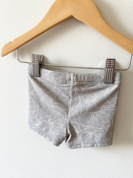 Rylee and Cru Grey Floral Swim Shorts • 6-12 months