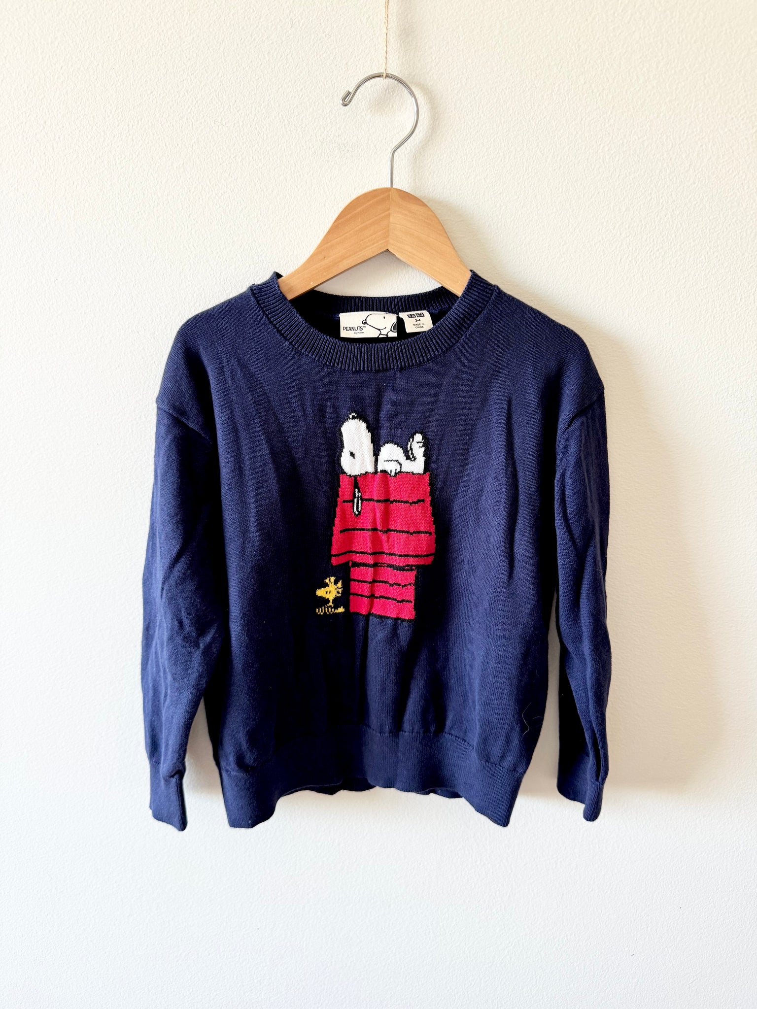 Uniqlo x Peanuts Snoopy & Woodstock Knit Sweater • 3-4 years