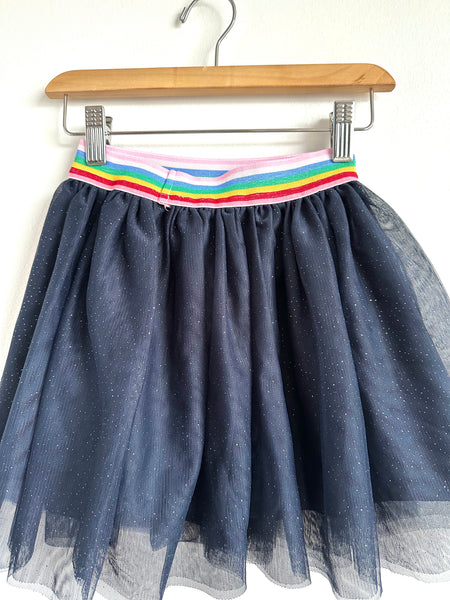 H&M Sparkly Blue Tutu with Rainbow Waistband • 4-6 years