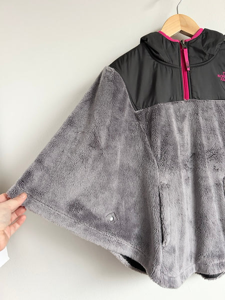 The North Face Oso Grey Fuzzy Poncho • 8-12 years