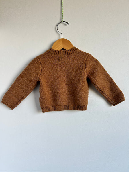 Rise Little Earthling Yellow Cat Sweater • 3-6 months