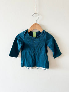 PK Beans Blue Long Sleeve Shirt • 6-12 months