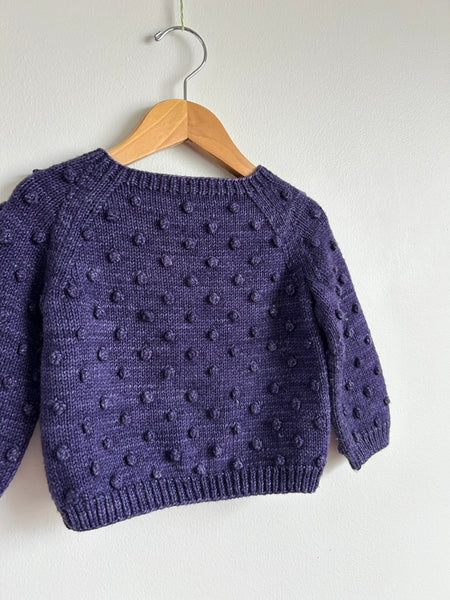 Misha and Puff Purple Popcorn Sweater • 12-18 months