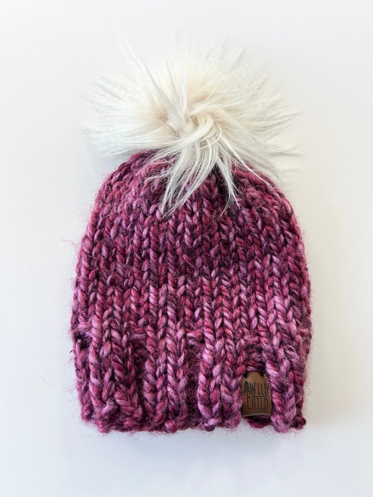 Wild Child Knit Purple Toque • 6 months - 2 years