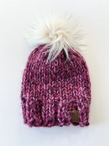Wild Child Knit Purple Toque • 6 months - 2 years
