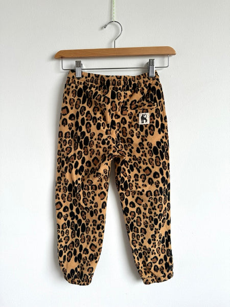 Mini Rodini Fleece Leopard Jogger Pants • 5-7 years
