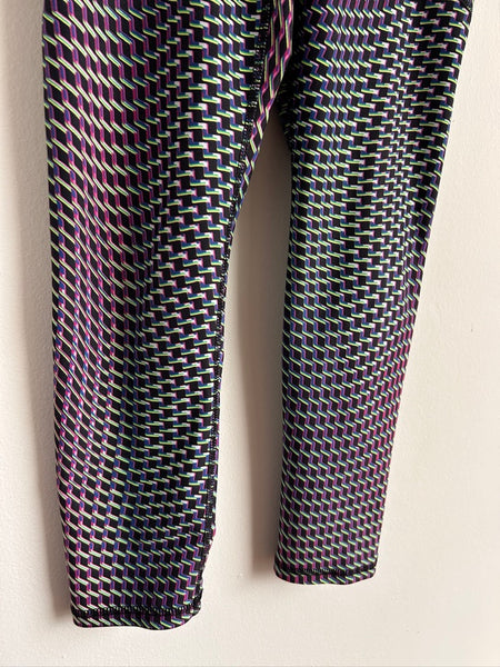 Old Navy Neon Lines Patterned Yoga Pants • 8 years (medium)