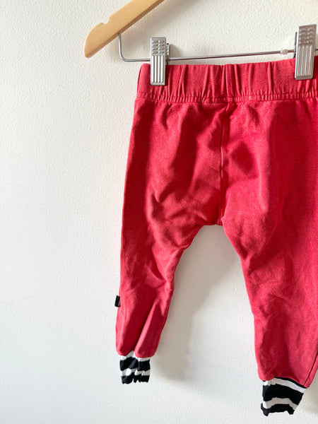 Whistle and Flute Red Joggers • 1-2 years