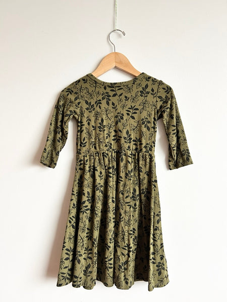 Little and Lively Green Leaf Dress • 5-6 years
