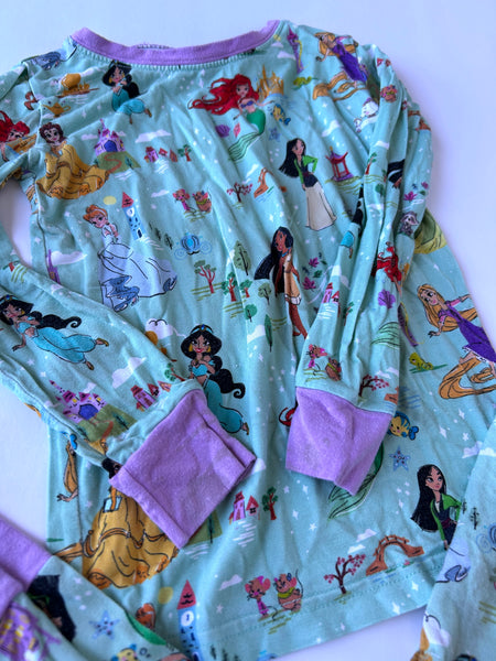 Little Sleepies x Disney Princess Blue 2pc Bamboo Long Sleeve Jammies • 2 years