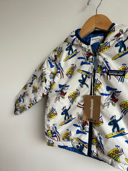 Patagonia Surfing Badger Baby Reversible Down Hoodie • 2 years
