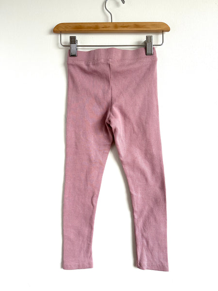 Zara Pink Thick Ribbed Leggings • 6 years