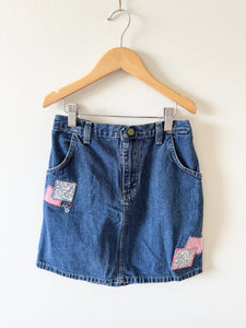 Vintage OshKosh Denim Patchwork Skirt • 6-8 years