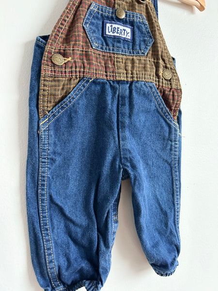 Vintage Liberty Denim Overalls • 6-18 months
