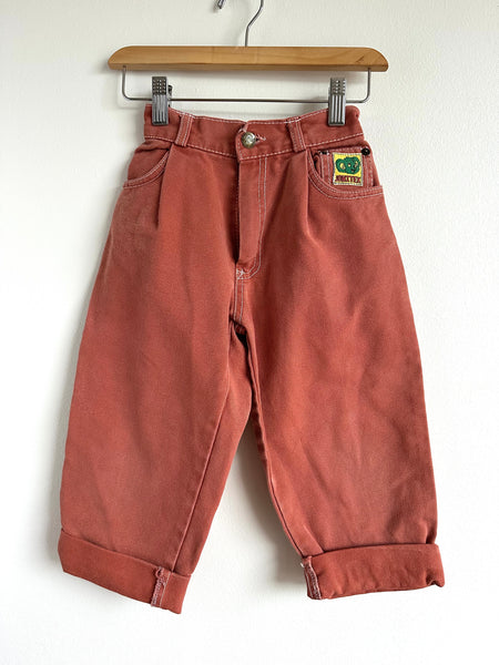 Vintage Jomitex Red Elastic Waist Jeans • 4-6 years