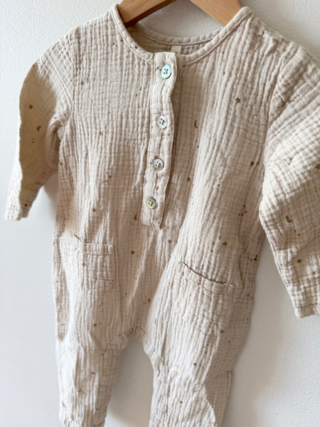 Rylee and Cru Muslin Stars Romper • 6-12 months