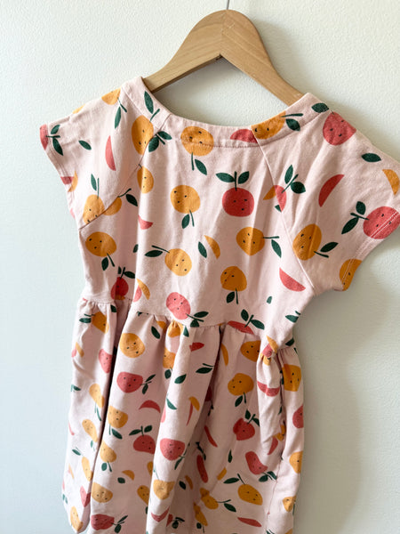 Hanna Andersson Citrus Fruits Short Sleeve Dress • 7-9 years