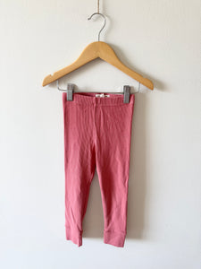 Les Gamins Pink Ribbed Leggings • 2-3 years