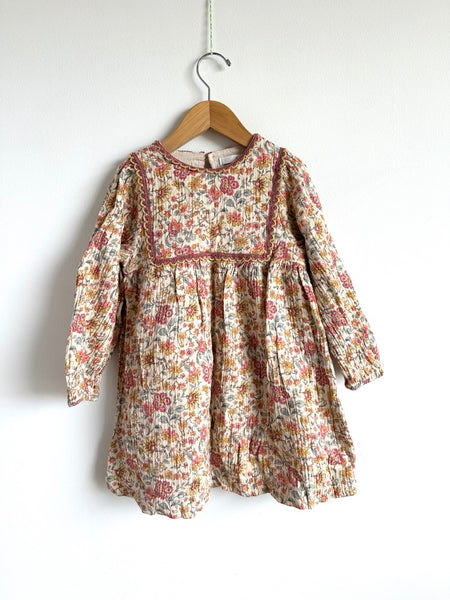 Zara Long Sleeve Floral Cotton Dress • 6 years