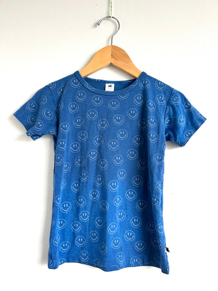Little and Lively Blue Smiley Face T-Shirt • 3-4 years