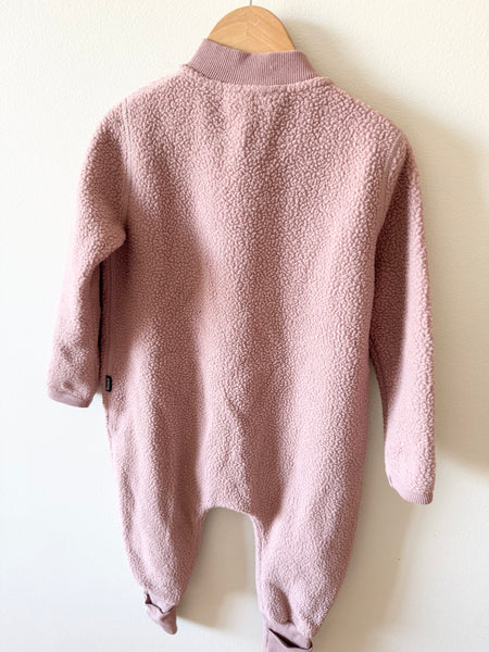 Bonds Fuzzy Sherpa Zip Romper • 18-24 months