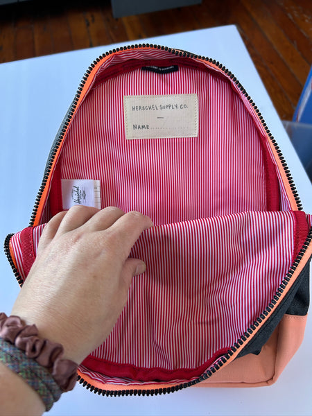 Herschel Black and Pink Sparkly Backpack