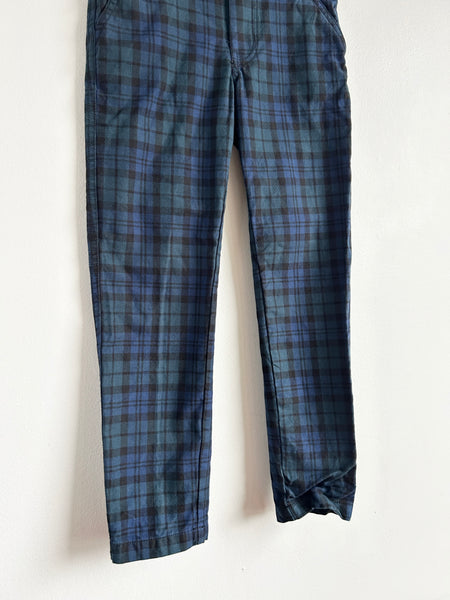 Tea Collection Blue and Green Plaid Pants • 6-7 years