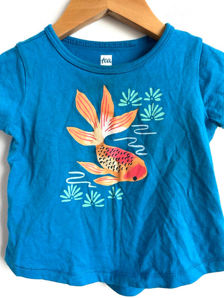 Tea Collection Blue Koi Fish T-Shirt • 6-12 months