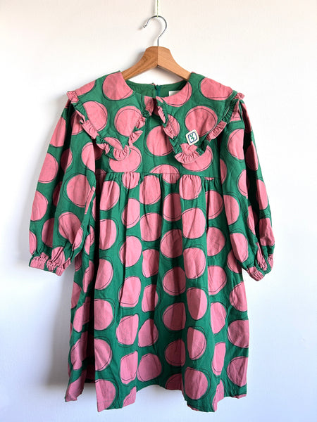 NEW Jellymallow Green and Pink Polkadot Dress • 8-10 years