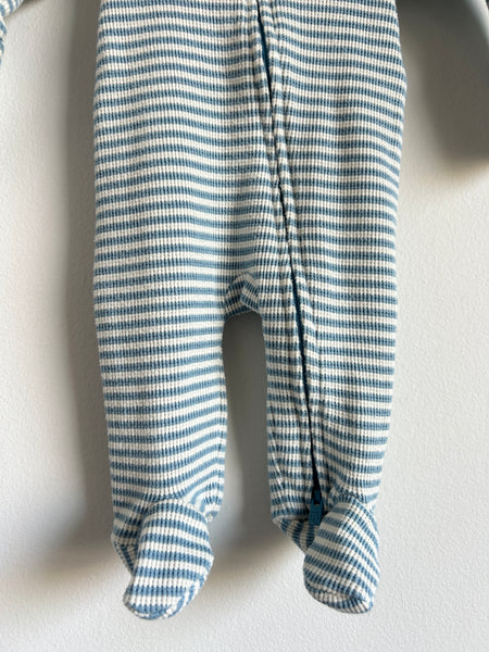 Gap Blue Striped Bear Sleeper • Newborn (up to 7lbs)