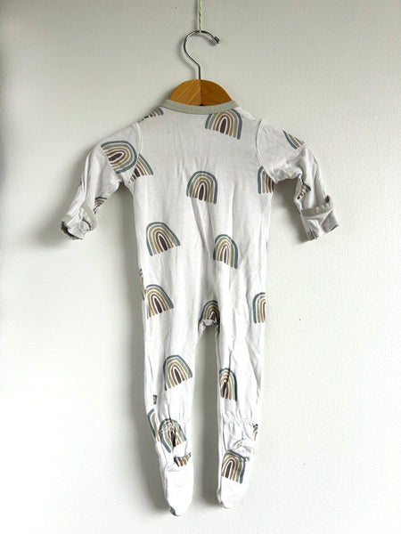 Kyte Bamboo Rainbow Zip Romper with Feet• 0-3 months
