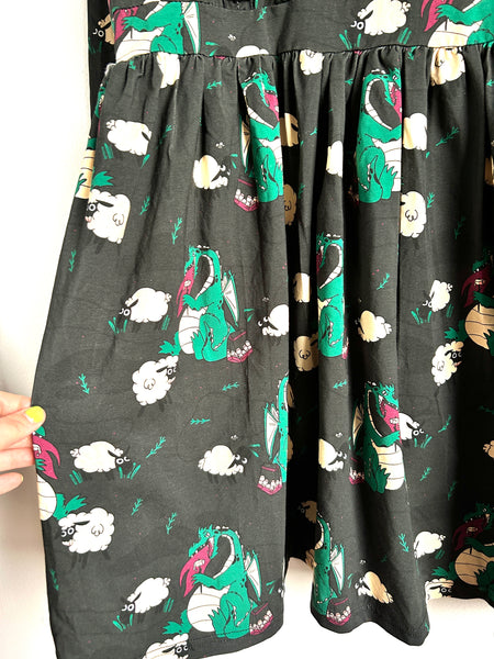 NEW Raspberry Republic Dragon Long Sleeve Dress • 9-12 years