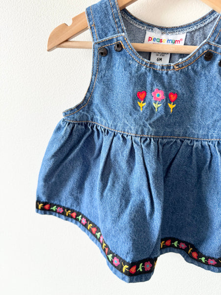 Vintage Please Mum Denim Dress • 6 months