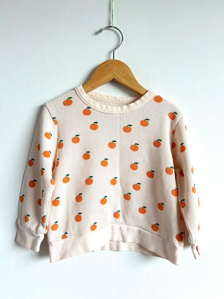Tiny Cottons Oranges Waffle Long Sleeve Top • 4 years