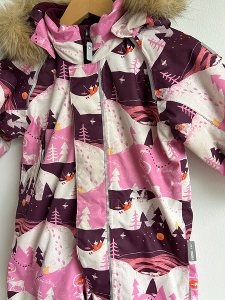 Reima Toddler Waterproof Snowsuit with Furry Hood • 1-2 years (86cm)